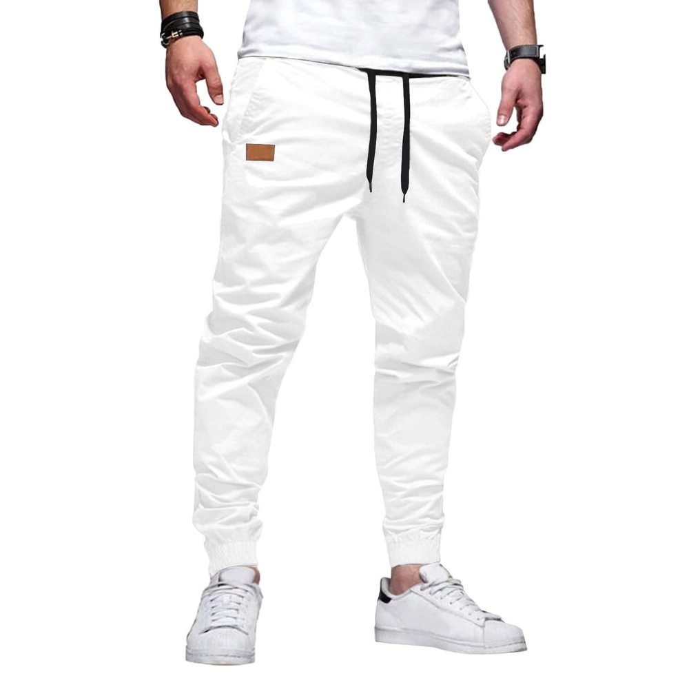 NEW JMIERR Mens Casual Joggers Pants - Cotton Drawstring Chino Cargo Pants Hikin